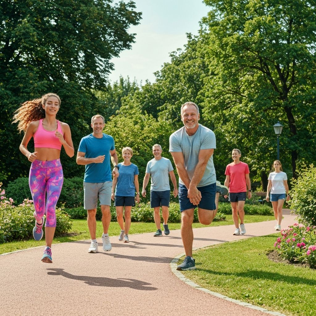 People enjoying outdoor activities and movement